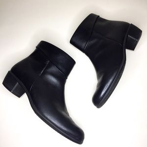 Ecco Shape Cuffed Black Leather Chelsea Boots 41